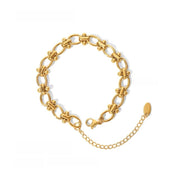 Golden link bracelet