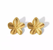 Golden flower earring